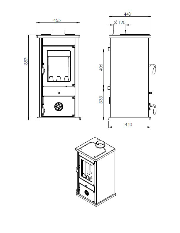 Kaminofen wasserführend Wodan 11kW